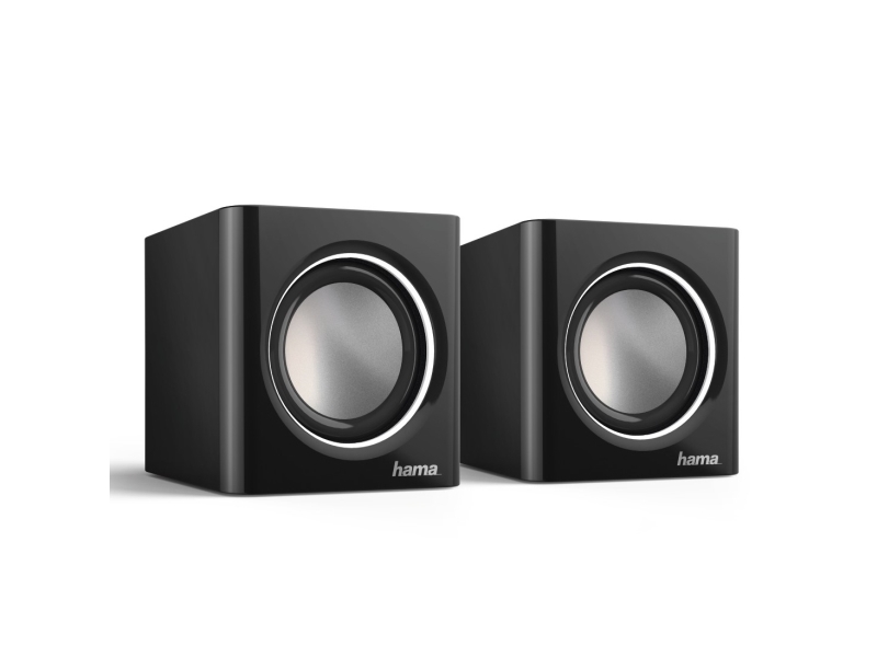 Kompiuterio koloneles Hama Sonic Mobil 185 - 2.0 channels - Wired - 3 W - 120 - 20000 Hz - 4 ? - Juodas,Silver