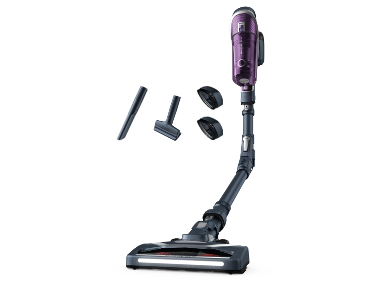 Rowenta X-Force Rh9638, 2-I-1 Stangstøvsuger, Poseløs, Grå, Lilla, 0,55 L, Dry, Cyclonisk
