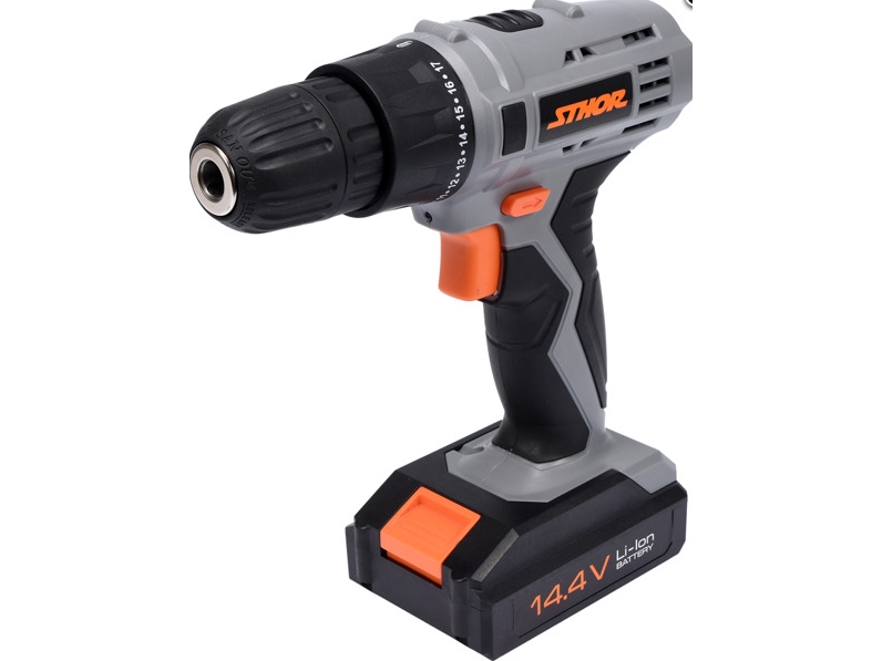 STHOR WIERTARKO - suktuvas 14,4V 1 x 1,3ah Li-Ion 1 BIEG, 700 aps./min, 10mm, 17Nm 78982