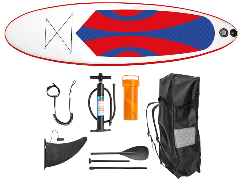 Cs Aqua Sup Board - Stand Up Paddleboard - 300X83x15 Cm Max 120 Kg. Red/Blue