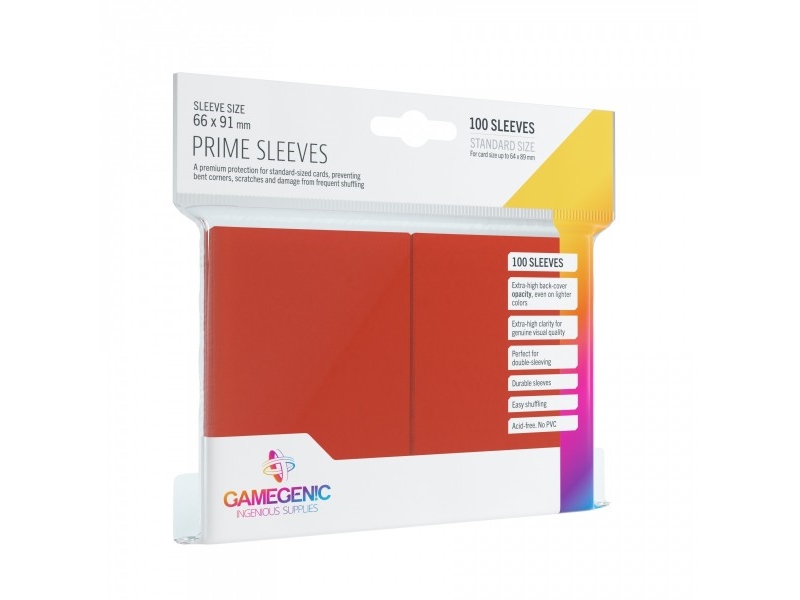 GameGenic Prime Sleeves Red | Leksaker - Spel - TCG tilbehör | GameStuff