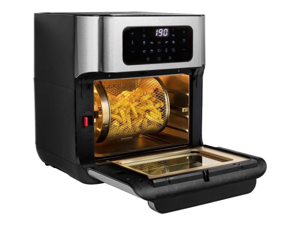 Princess 182065 - Varmlufts-stegeovn - 10 liter - 1.5 kW - sølv