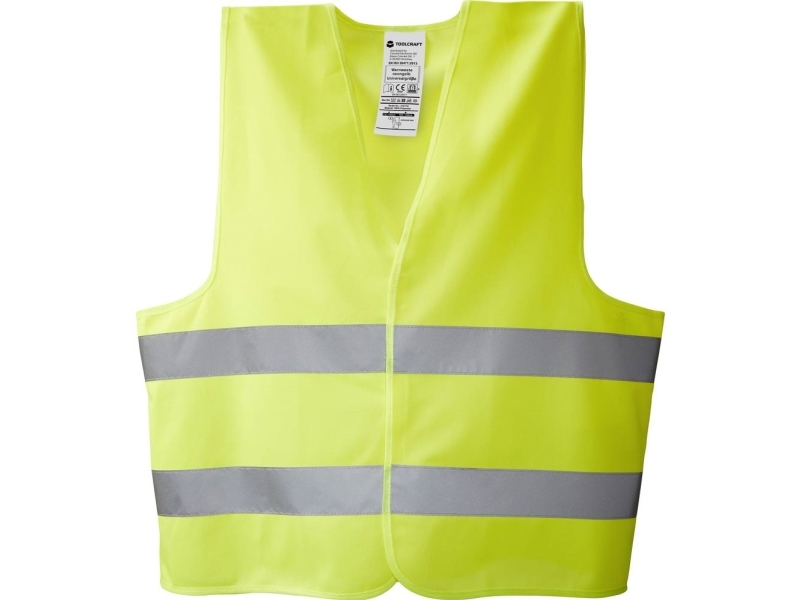 Toolcraft To-6542478 Advarselsvest Neongul Universalstørrelse Størrelse: Unisize En Iso 20471:2013