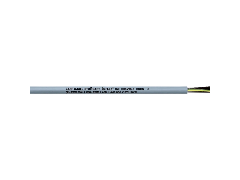LAPP ÖLFLEX® 150 Styreledning 3 G 0,50 mm² Grå 15003-150 150 m