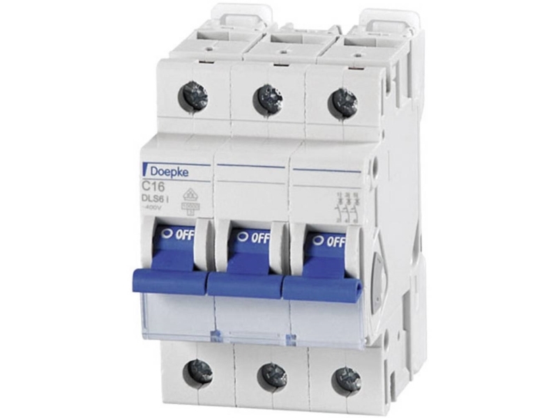 Doepke 09916293 Dls6i C16a 3Polig 10Ka Ledningssikkerhedsafbryder 3-Polet 16 A 230 V, 400 V