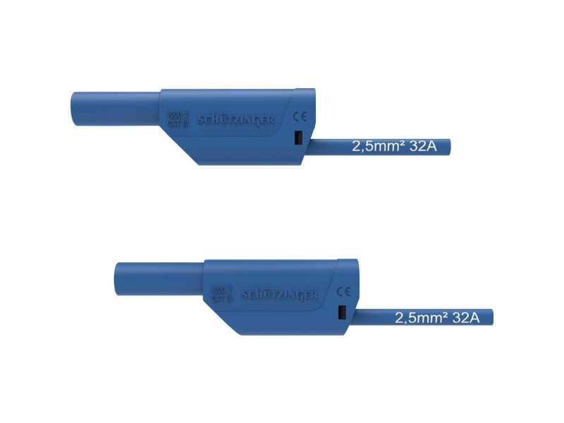 Schützinger VSFK 8700 / 2.5 / 200 / BL Turvatestausjohto [...4 mm liitin - 4 mm liitin] 200,00 cm Sininen  1 kpl