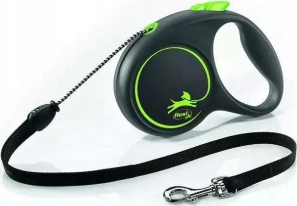 Flexi Black Design M Schnur 5 M, 20 Kg, Grün