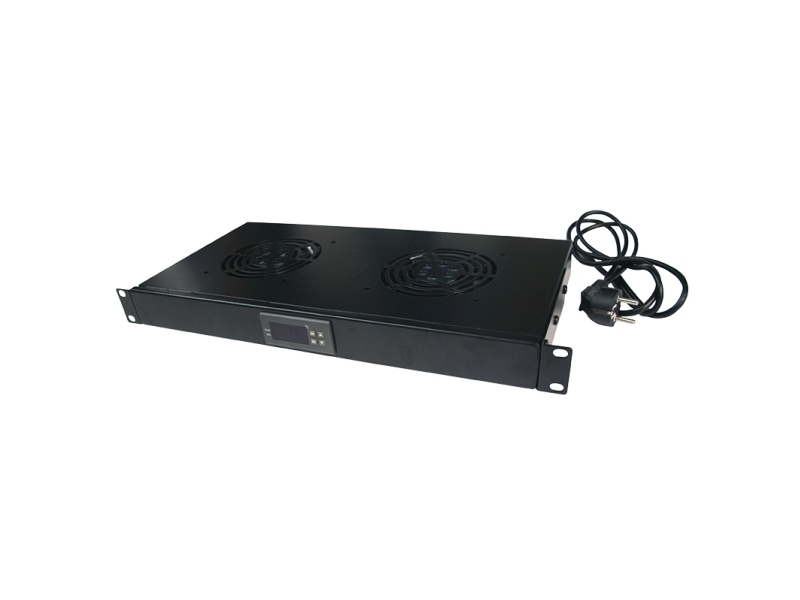 LogiLink rack fan tray (220/240 V) with thermostat (2 fans)