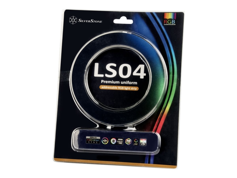 SilverStone LS04 - RGB LED-lysband - 45 cm | Datorkomponenter - Datorchassin & Tilbeör - Tillbehör | GameStuff
