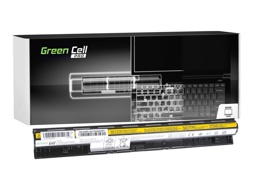 Green Cell Pro - Batteri Til Bærbar Computer (Svarende Til: Lenovo L12m4e01) - Litiumion - 4-Cellet - 2600 Mah - Sort - For Lenovo G500s G50-30 G50-4