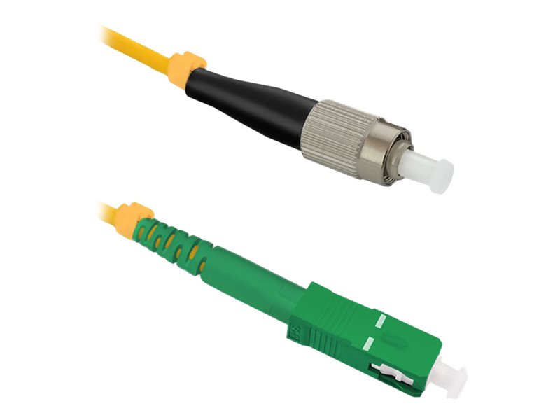 Qoltec Simplex - Patchkabel - Sc/Apc (Stecker) Auf Fc/Upc (Stecker) - 50 M. - Glasfaser - Simplex - 9 / 125 Mikron - G.652D - Halogenfrei