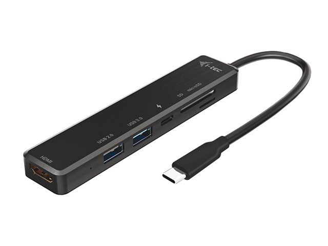 I-Tec Usb-C Travel Easy Dock 4K Hdmi + Power Delivery 60 W, Kabelgebunden, Usb 3.2 Gen 1 (3.1 Gen 1) Type-C, 60 W, Schwarz, Microsd (Transflash), Sd,