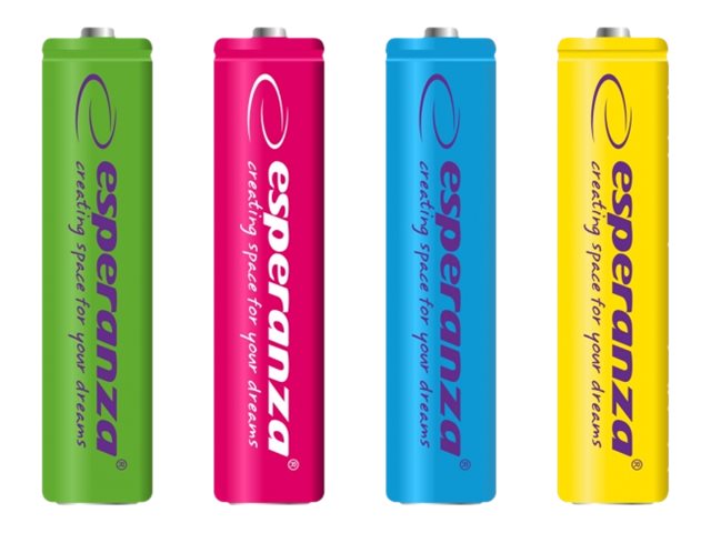 Esperanza EZA108 - Batteri 4 x AA / HR6 - NiMH - (genopladelige) - 2000 mAh - assorteret