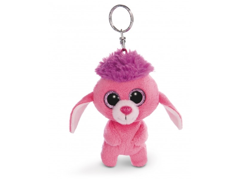 Nici Glubschis Schlüsselanhänger Pudel Mookie, Schlüsselring, Pink, Violett, Metall, Plüsch, Abbildung, 3 Jahr(E), Junge/Mädchen