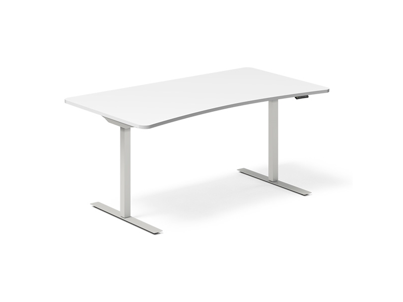 Hæve-Sænkebord Dna, Lysgrå 1800X800mm Bue 2-Ben/Alugå