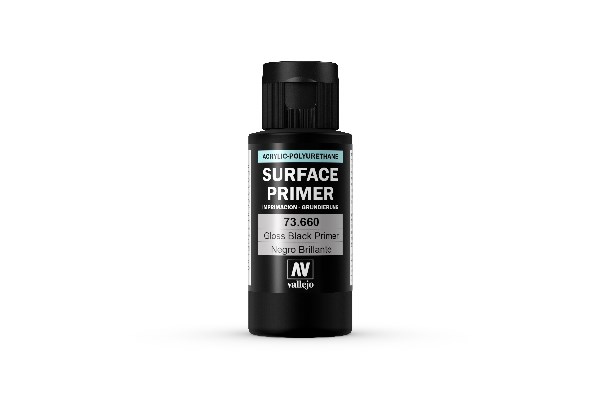 Vallejo Vallejo: 73.660 - Surface Primers - Gloss Black (60 Ml)