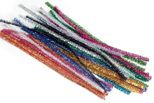 Carioca Chenille Glitter 30Cm 8Mm 24 Stk Mix