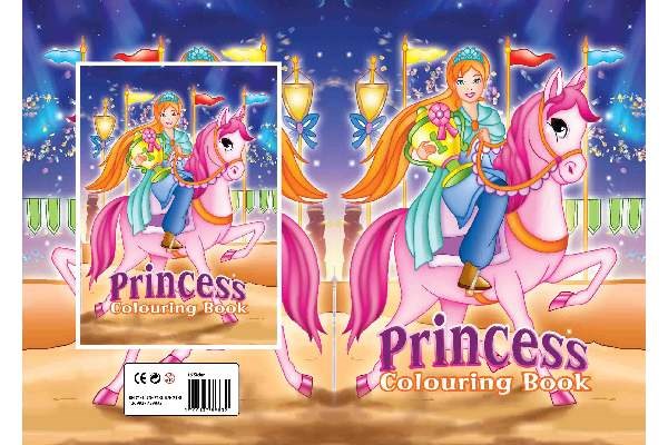 Malbuch A4 Princess & Horse 16 Seiten