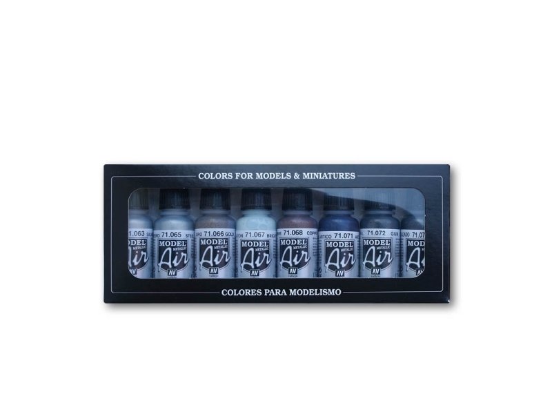 Vallejo 71.176, 17 ml, Musta, Sininen, Messinki, Kupari, Kulta, Hopea, Metallinen, Pullo