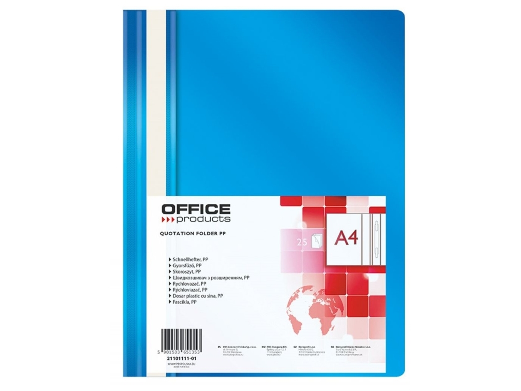 Office Products Skor.Office Products A4 Niebieski Skoroszyt - 21101111-01