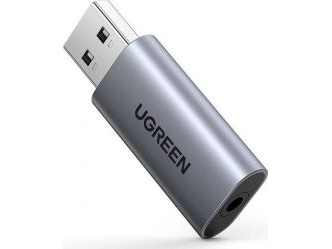 Ugreen Cm383 Ljudadapter, Usb Til 3.5 Mm Mini Jack, Aux (Grå)