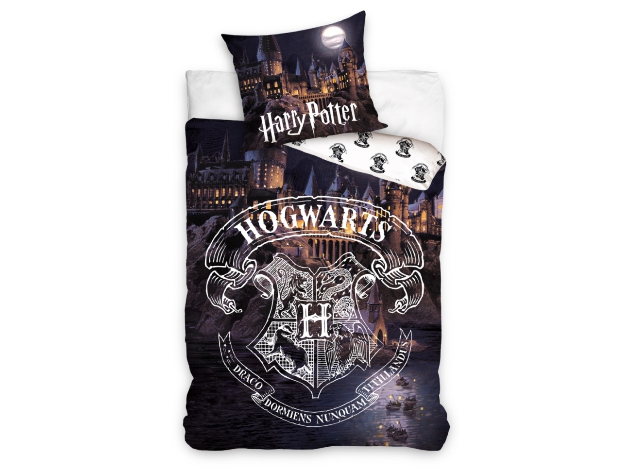 Billede af Harry Potter Hogwarts Sengetøj, 100 Procent Bomuld