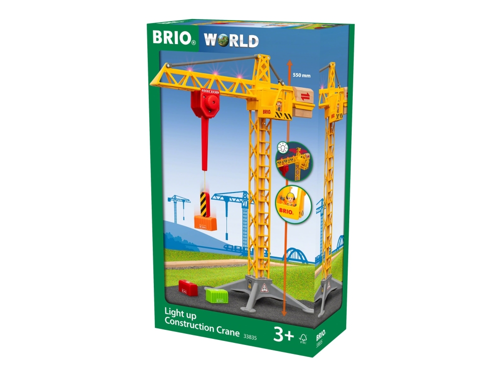 BRIO 33835 Byggkran med lampor | Leksaker - Bilar och andra fordon | GameStuff