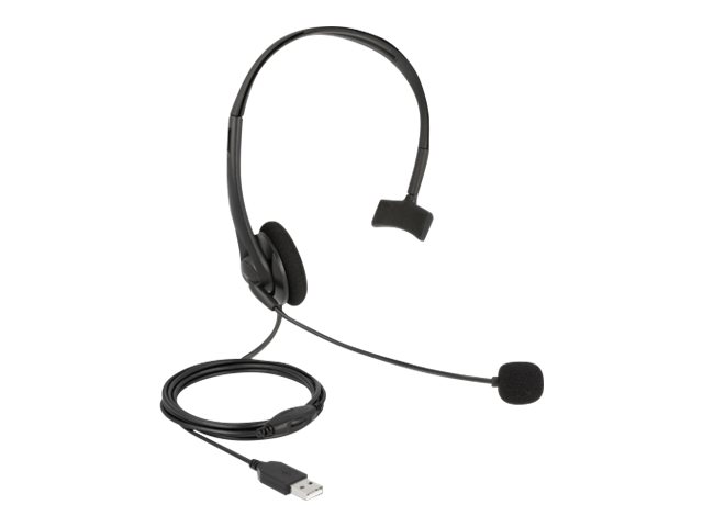 Delock - Headset - På Øret - Kablet - Usb-A - Sort