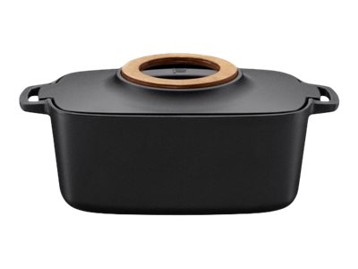 Fiskars Norden Gusseisen-Kasserolle 5 L Oval, 5 L, Schwarz, Eisenguss, Emaille, Keramik, Gas, Halogen, Induktion, 270 °C