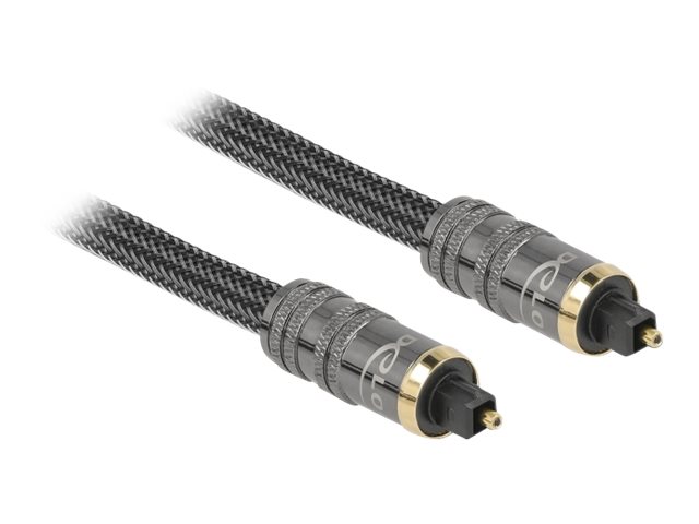 Delock - Digital Lydkabel (Optisk) - Spdif - Toslink Han Til Toslink Han - 1 M - Fiberoptik - Antracit (Sort)