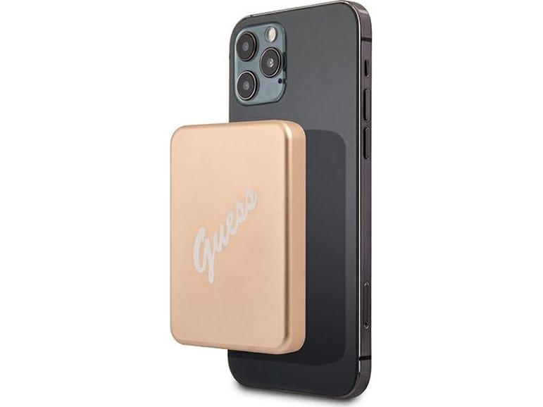 Guess Powerbank Indukcyjny 5W Gupbmsvslg 3000Mah Złoty/Gold Magsafe