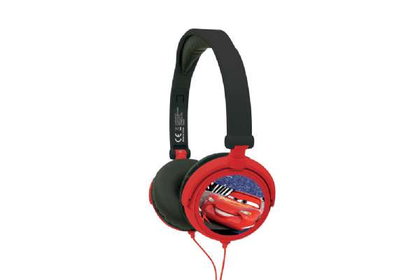 Foldable Stereo Wired Headphones Disney Cars With Child Safe Volume Lexibook Hp010dc
