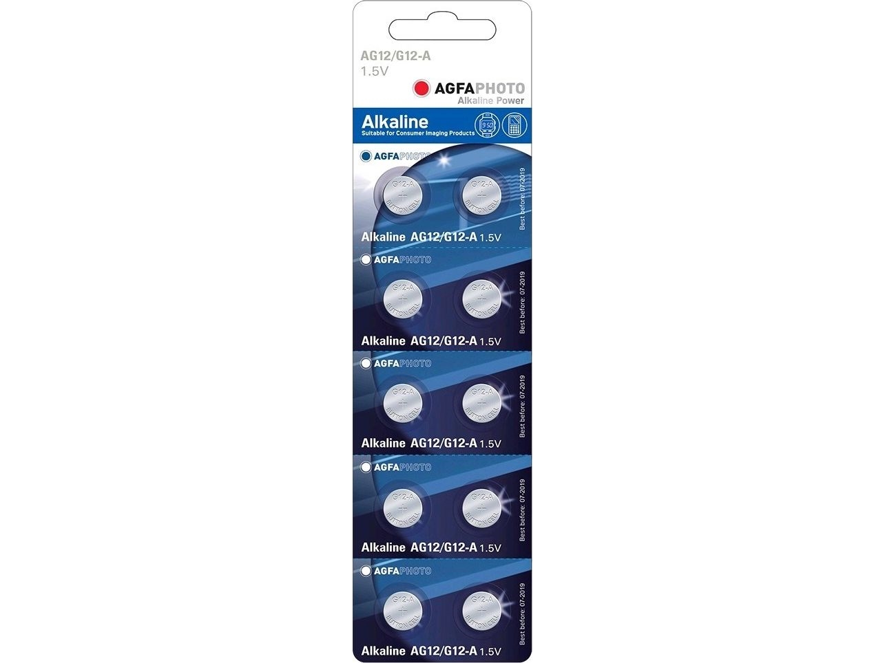 Agfa LR43-batteri, 10 st