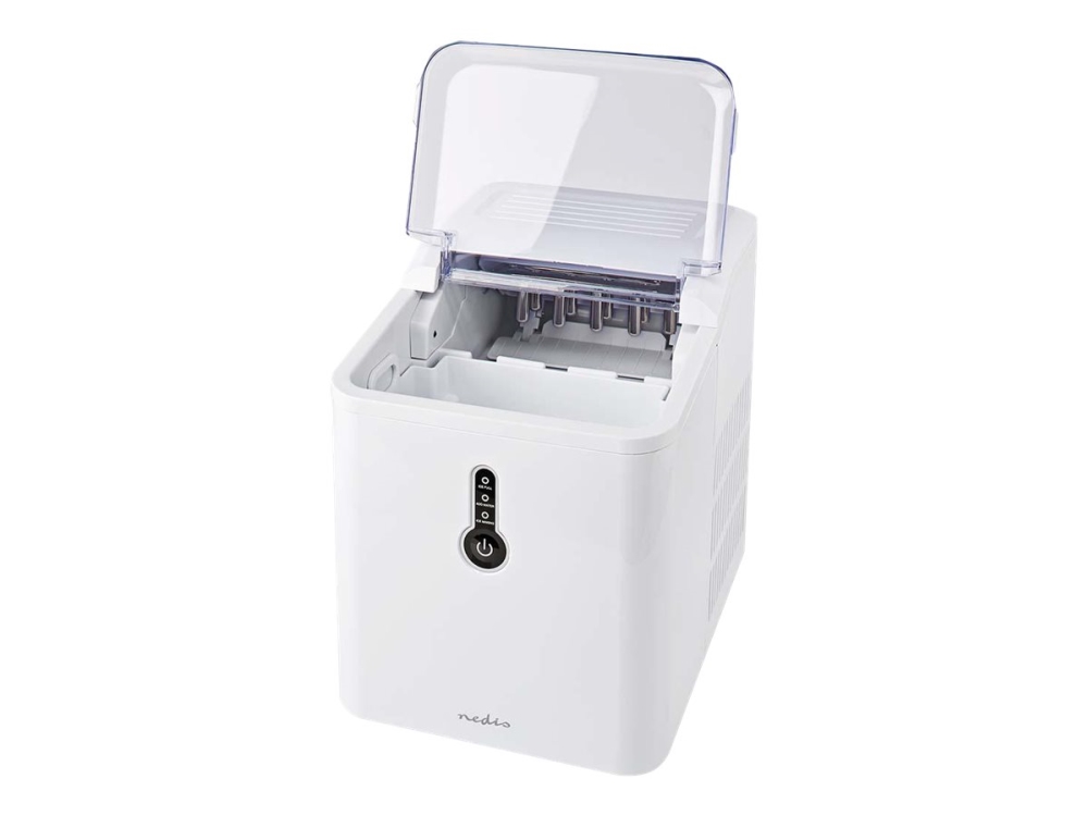 Nedis - Iskubmaskin - bärbar - bredd: 28.3 cm - djup: 22.4 cm - höjd: 30.8 cm - vit | Köksapparater - Juice, is och vatten - Istärningsmaskine | GameStuff