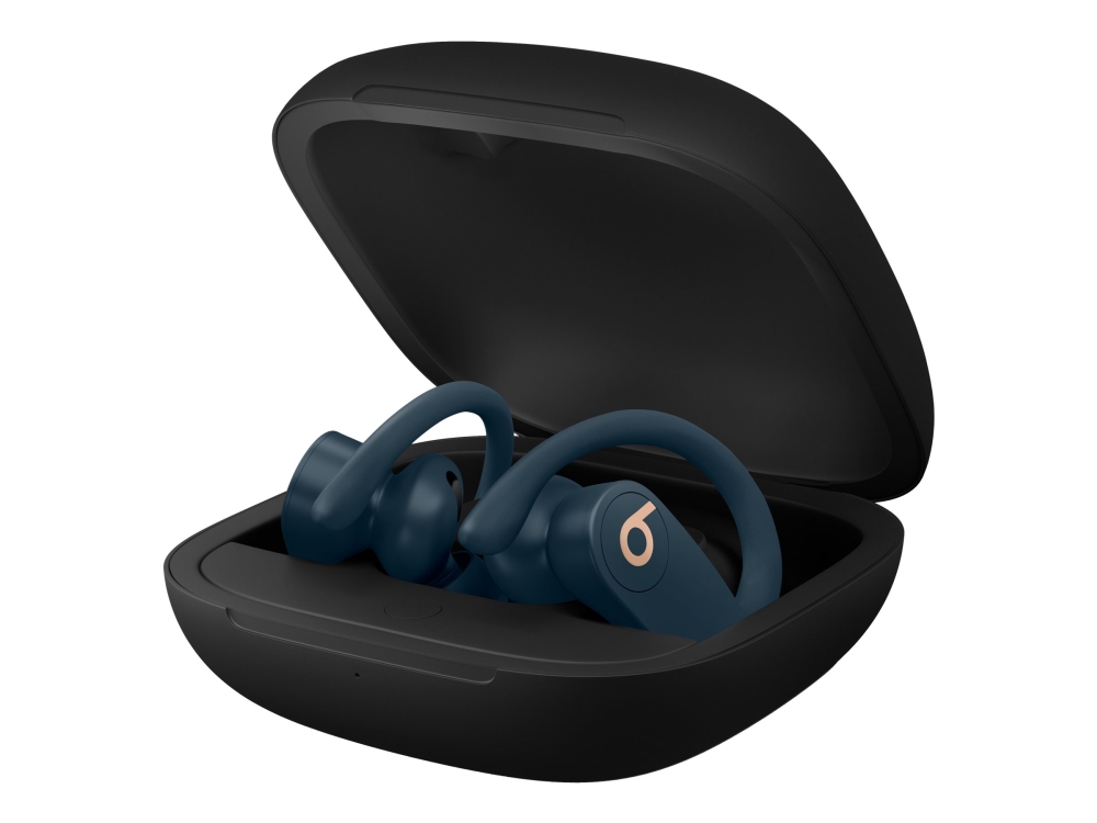 Beats Powerbeats Pro - True wireless-hodetelefoner med mikrofon - i øret - over-øret-montering - Bluetooth - lydisolerende - marineblå