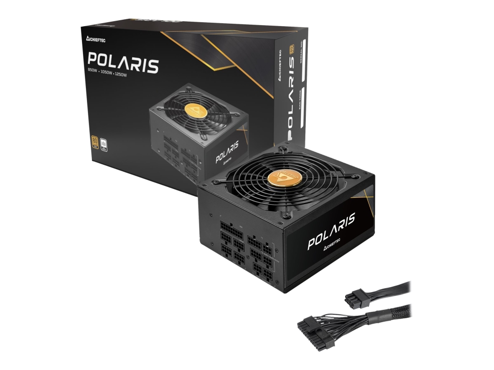 Chieftec Polaris Series - Strømforsyning (intern) - ATX12V 2.3/ EPS12V - 80 PLUS Gold - AC 100-240 V - 850 Watt - aktiv PFC