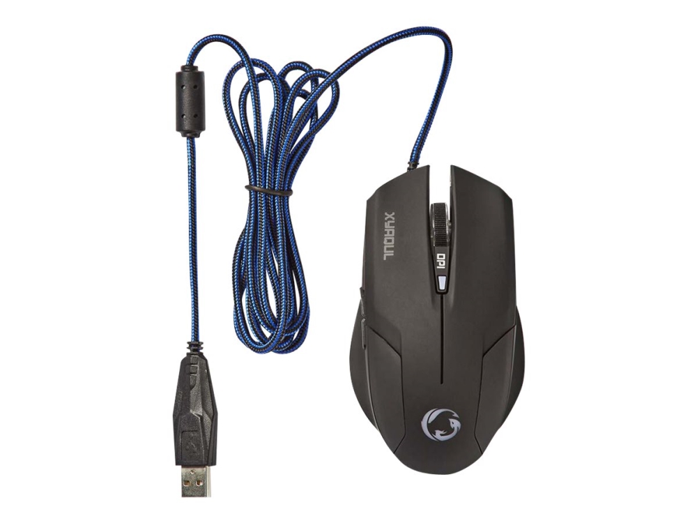 Gaming mus m/LED lys 1600dpi (6 knapper) Svart - Nedis