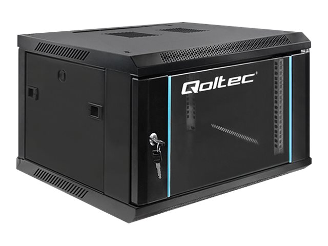 Qoltec - Rack-Gehäuse - Schwarz - 6U - 19"