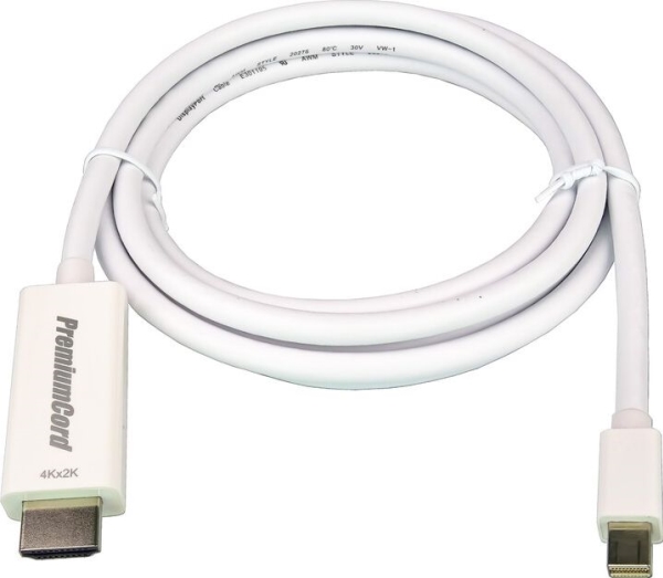 Premiumcord Mini Displayport 1.2-Hdmi 2.0-Kabel Til 4Kx2k@60Hz-Opløsning, 2 M