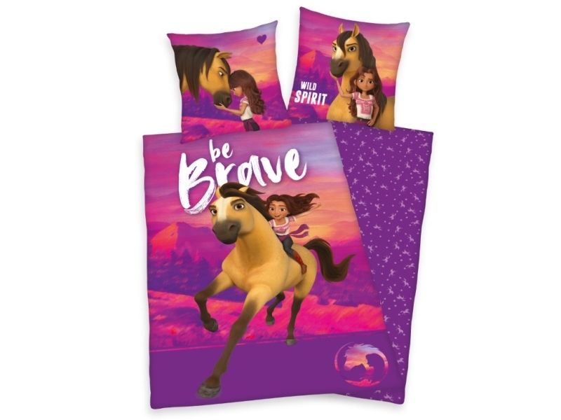Billede af Heste Spirit ''Be Brave'' Sengetøj - 100 Procent Bomuld