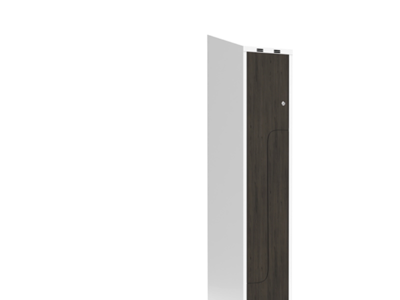 Garderobenschrank 1X300 Mm Schräges Dach 2-Teilige Säule Z-Tür Laminat Nocturne Wood Zylinderschloss