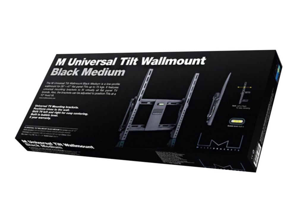 Multibrackets M Universal Tilt Wallmount Large - Monteringssæt (tiltbar vægmontering) - sort - skærmstørrelse: 55-75 - vægmonterbar
