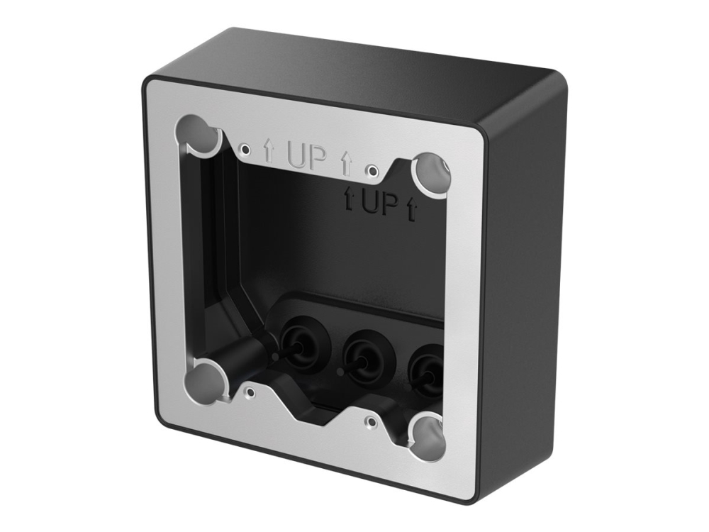 Axis 02066-001, Aufputzdose, Schwarz, Edelstahl, Axis, Aluminium, Wand, Ik10