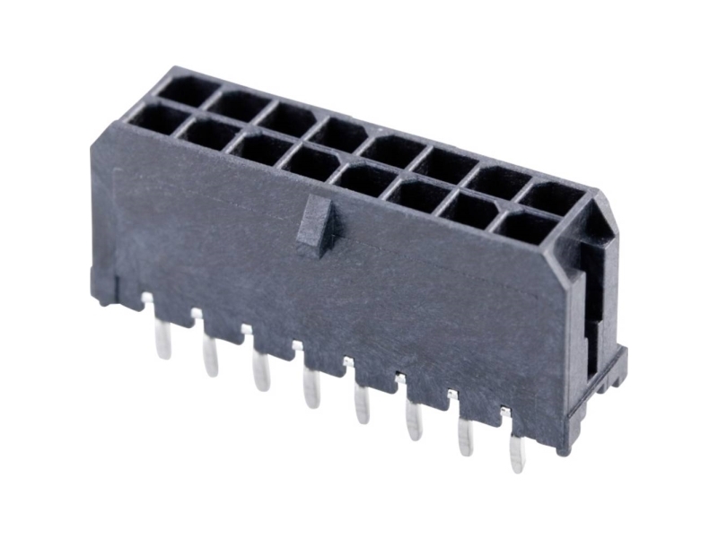 Molex Indbygningsstiftliste (standard) Samlet antal poler 16 Rastermål: 3 mm 430451612 1 stk Tray