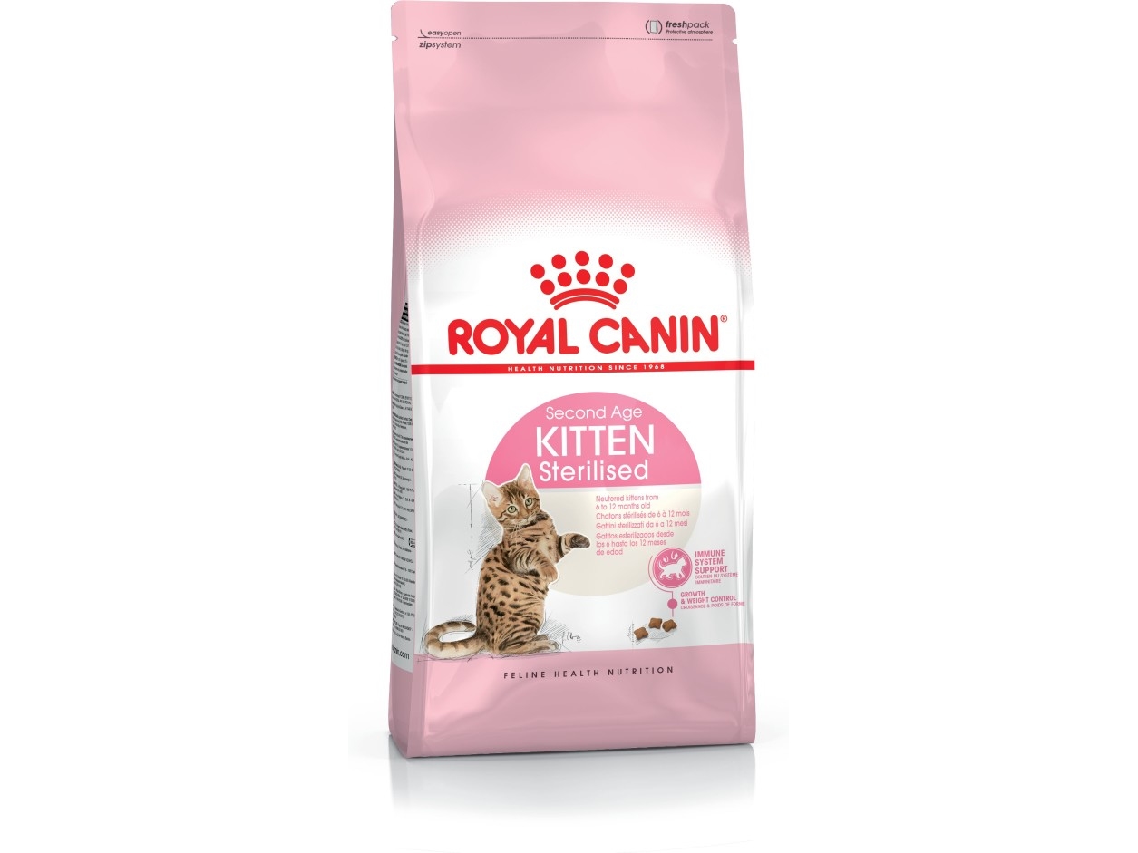 Royal Canin Kitten Sterilised, Kattunge, Alla raser, Höns, Ris, Grönsaker, 2 kg, Antioxidanter ingår | Sällskapsdjur - Katt - Kattmat | GameStuff