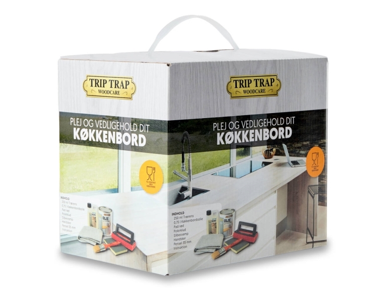 Trip Trap Køkkenbordsolie boks natur – alt til grundbehandling