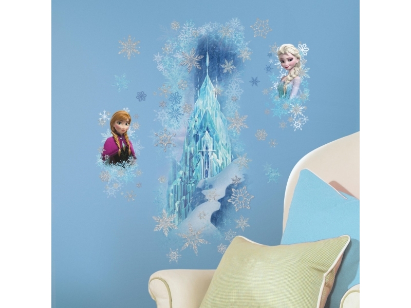 Billede af Disney Frost Slot Gigant Wallstickers Med Glitter