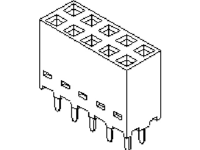 Molex Indbygningsbøsningsliste (Standard) Samlet Antal Poler 10 Rastermål: 2.54 Mm 901512110 1 Stk Tube