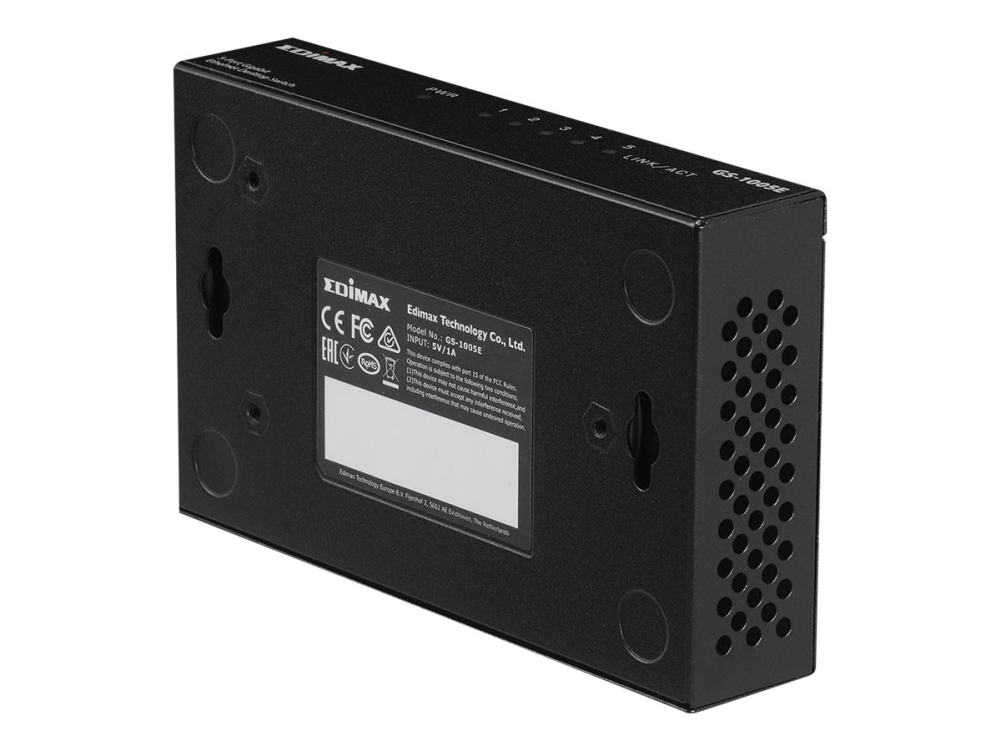 Edimax Gs-1005E, Unmanaged, Gigabit Ethernet (10/100/1000), Wandmontage