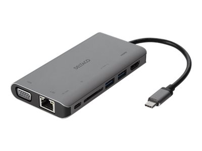 Deltaco Usbc-Hdmi18 - Dockingstation - Usb-C - Hdmi, Vga - 1Gbe